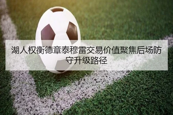 湖人权衡德章泰穆雷交易价值聚焦后场防守升级路径